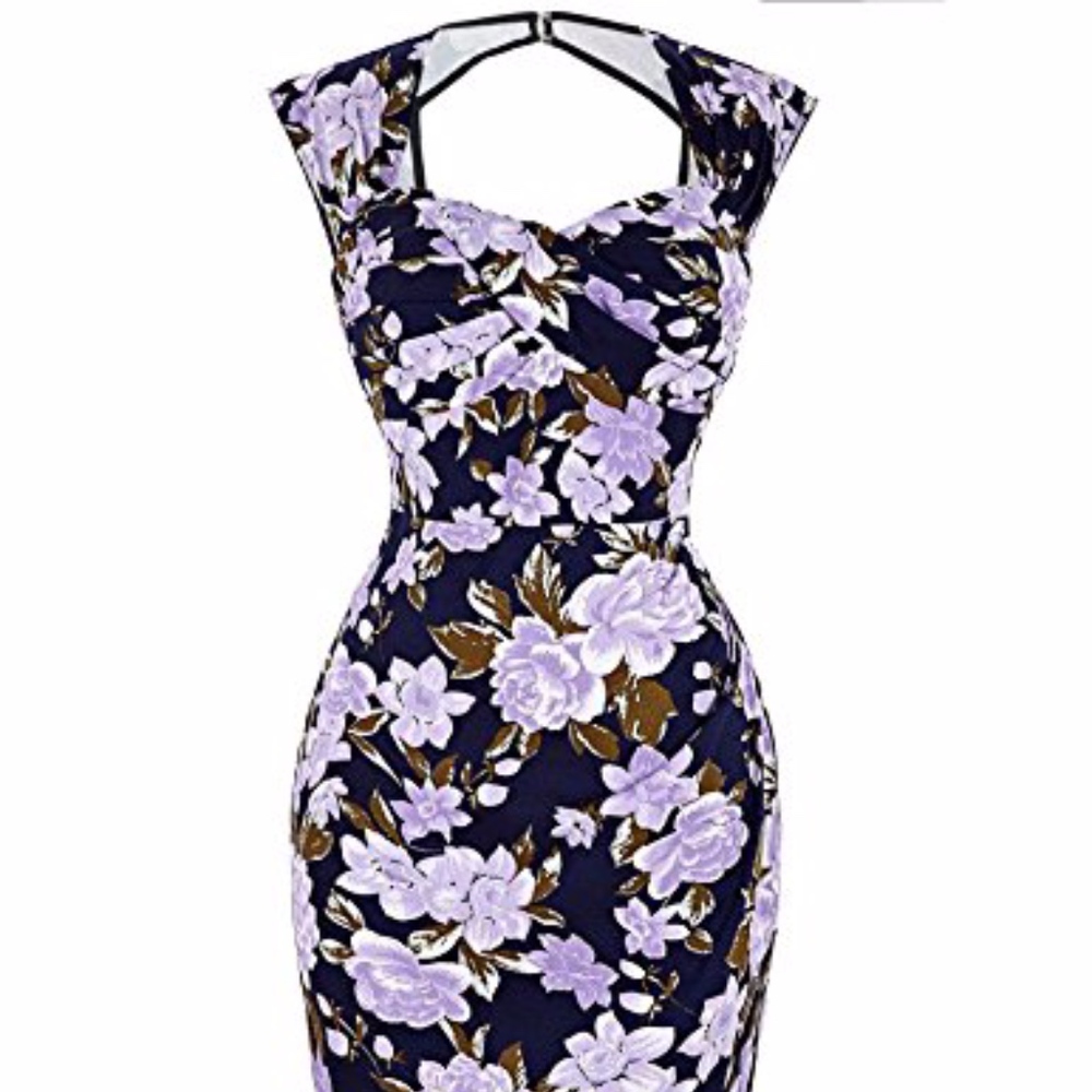 Vintage Dress Women's 50s Pencil Dress Size 6